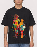 Mockup Boxy Heavyweight Tee Black male close-up 06