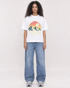 Mockup Boxy Heavyweight Tee White female full-body 10