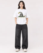 Mockup Boxy Heavyweight Tee White female full-body 03