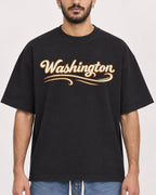 Mockup Boxy Heavyweight Tee Black male close-up 07