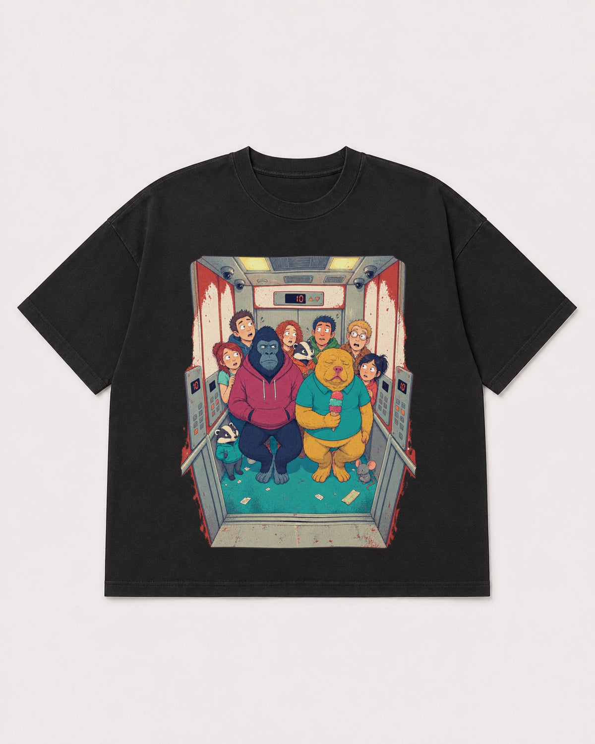 Mockup Boxy Heavyweight Tee Black product