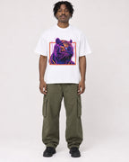 Mockup Boxy Heavyweight Tee White male full-body 04