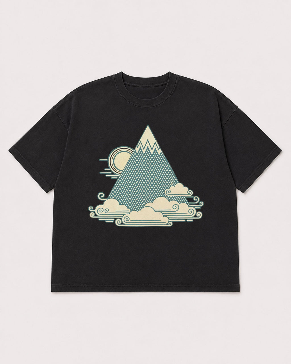 Mockup Boxy Heavyweight Tee Black product