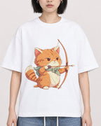 Mockup Boxy Heavyweight Tee White female close-up 11