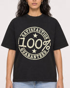 Mockup Boxy Heavyweight Tee Black female close-up 07