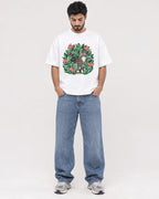 Mockup Boxy Heavyweight Tee White male full-body 07