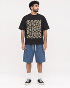 Mockup Boxy Heavyweight Tee Black male full-body 07