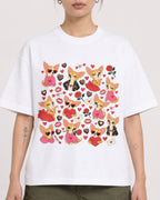 Mockup Boxy Heavyweight Tee White female close-up 12