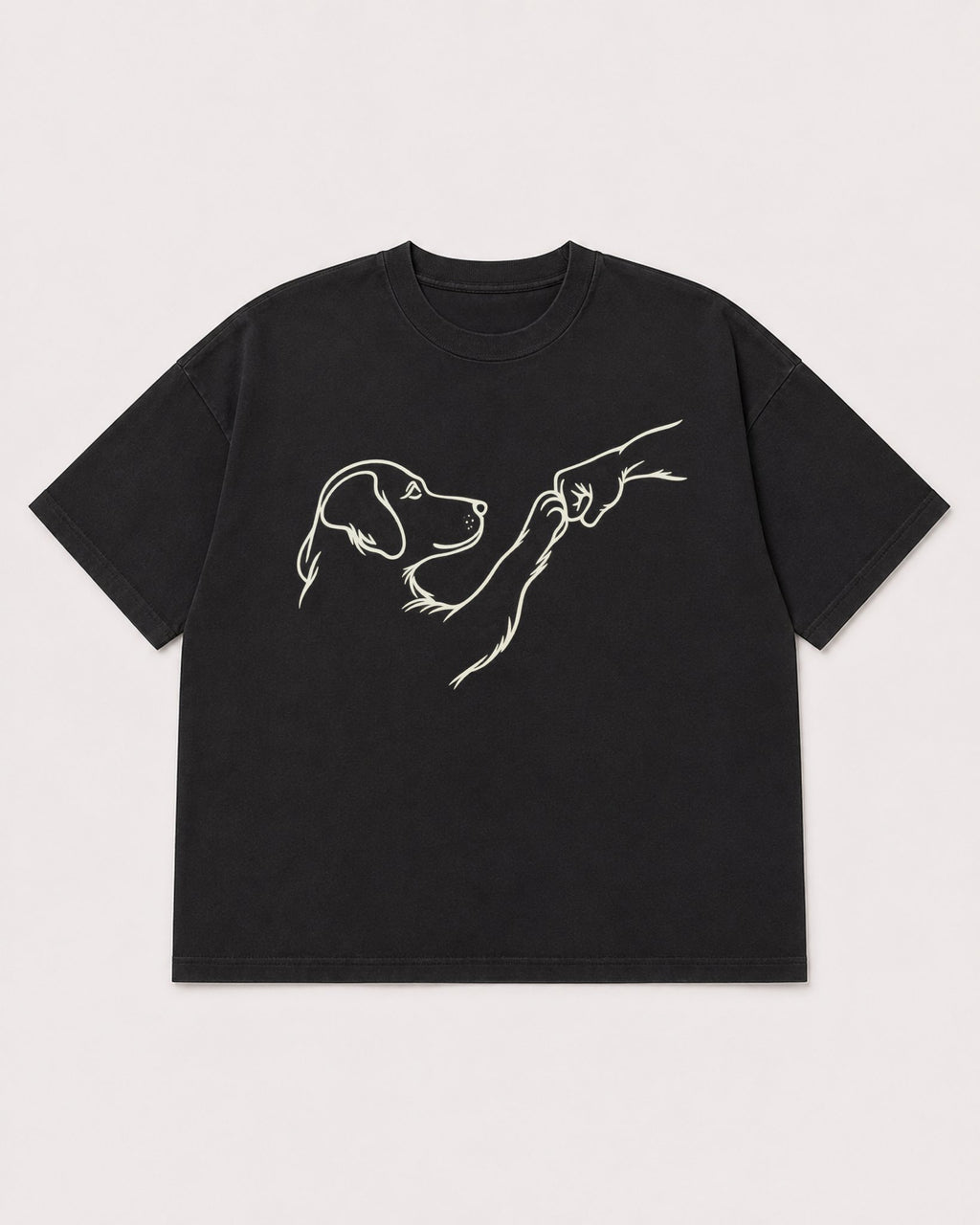 Mockup Boxy Heavyweight Tee Black product