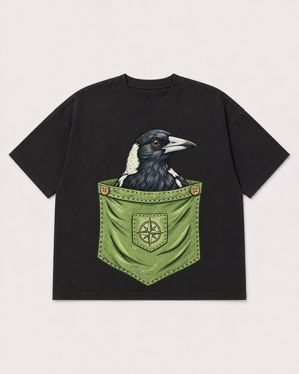 Mockup Boxy Heavyweight Tee Black product