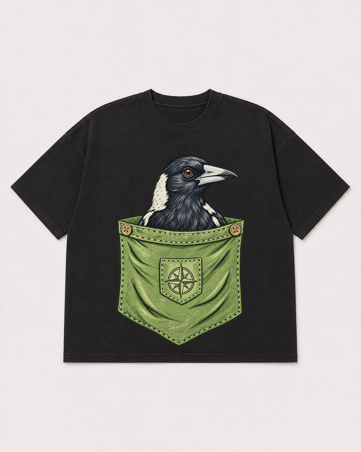 Mockup Boxy Heavyweight Tee Black product