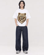 Mockup Boxy Heavyweight Tee White male full-body 41