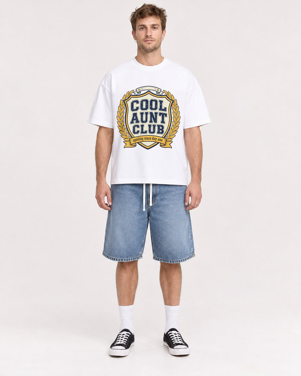 Mockup Boxy Heavyweight Tee White male full-body 08