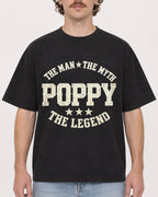 Mockup Boxy Heavyweight Tee Black male close-up 09