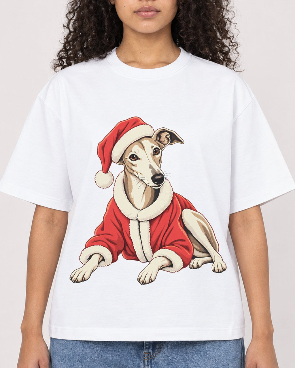 Mockup Boxy Heavyweight Tee White female close-up 10