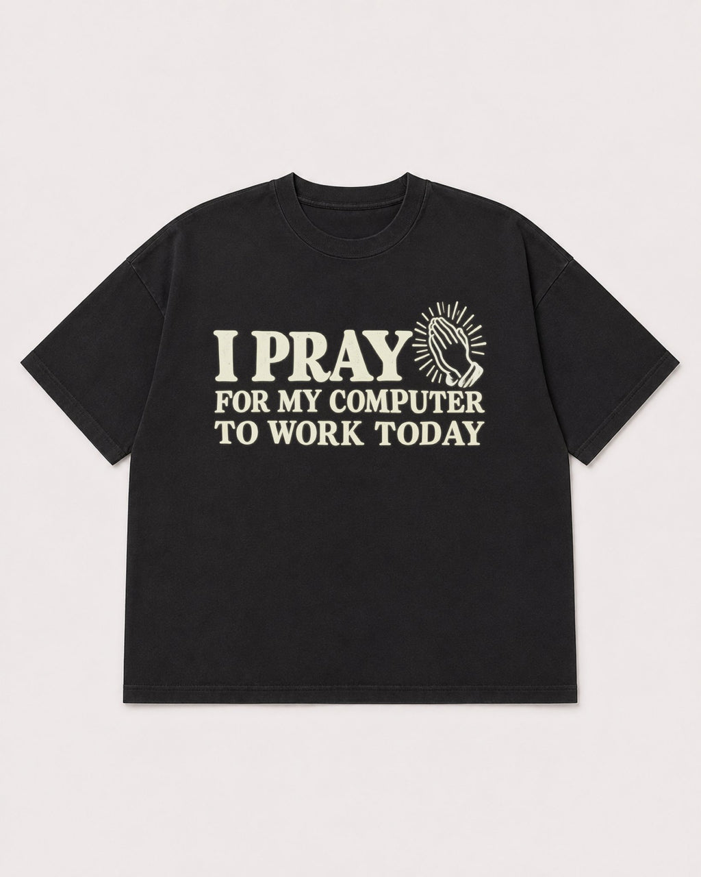 Mockup Boxy Heavyweight Tee Black product