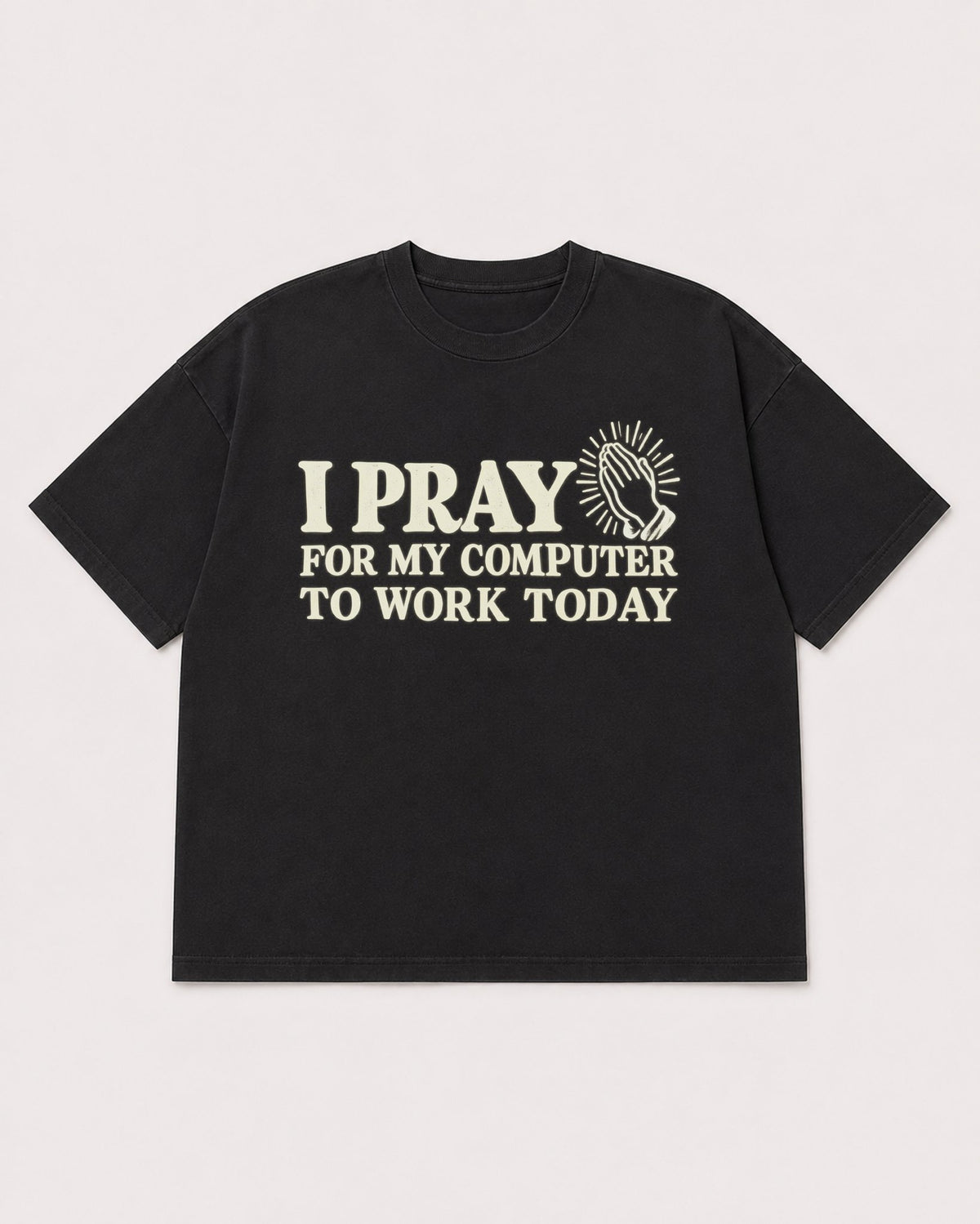 Mockup Boxy Heavyweight Tee Black product