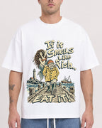 Mockup Boxy Heavyweight Tee White male close-up 18