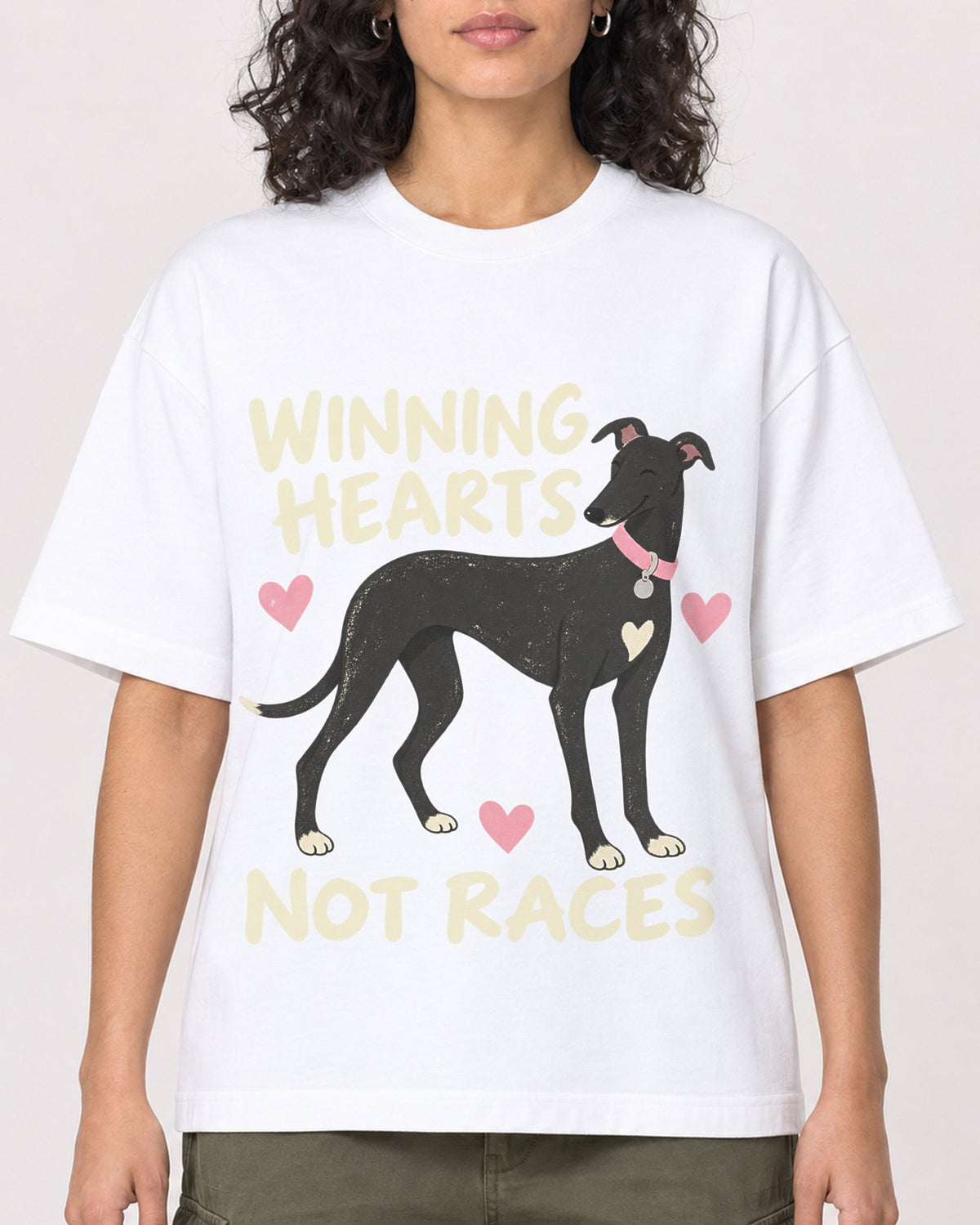 Mockup Boxy Heavyweight Tee White female close-up 27