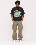 Mockup Boxy Heavyweight Tee Black male full-body 04