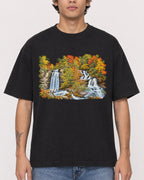 Mockup Boxy Heavyweight Tee Black male close-up 06