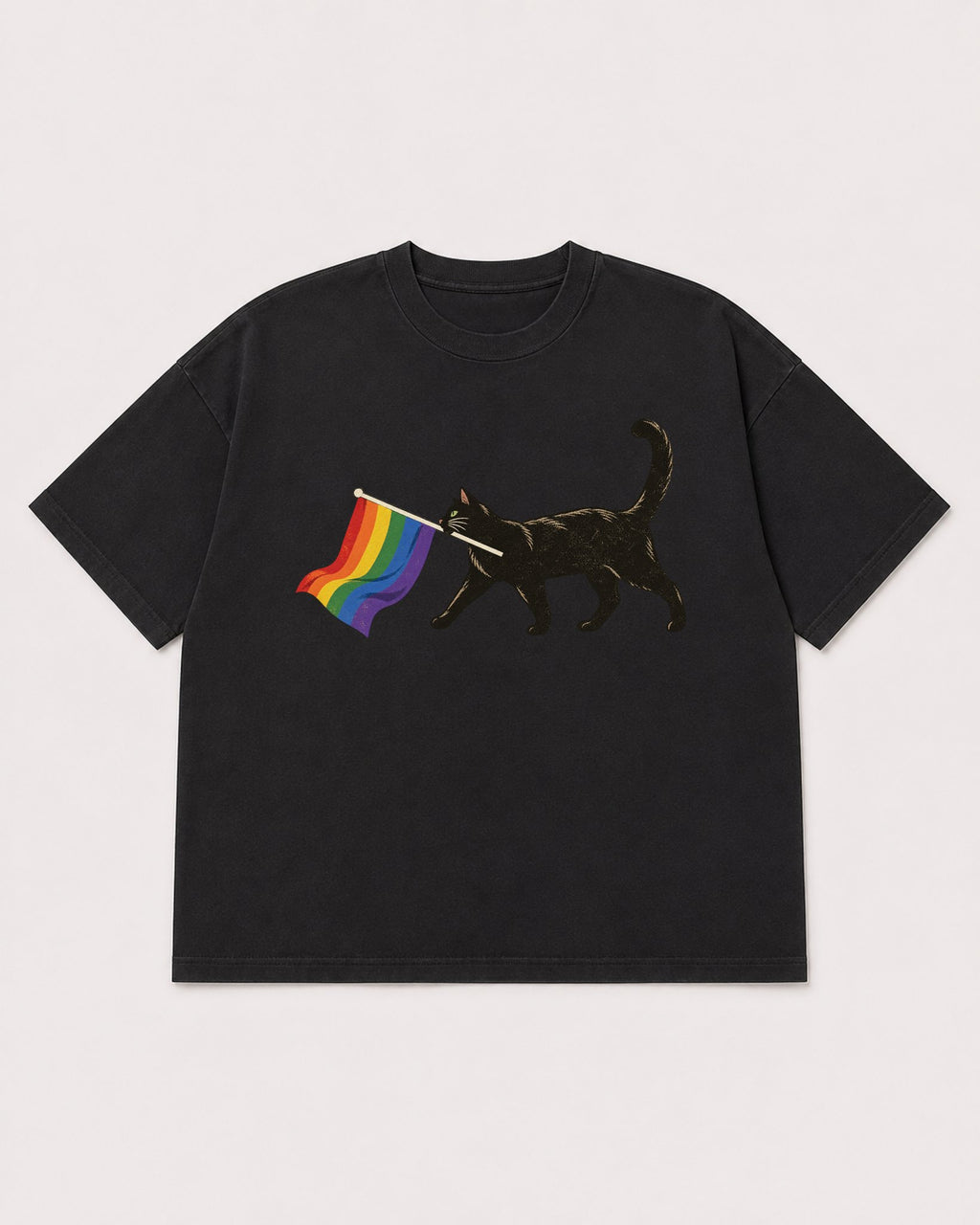 Mockup Boxy Heavyweight Tee Black product