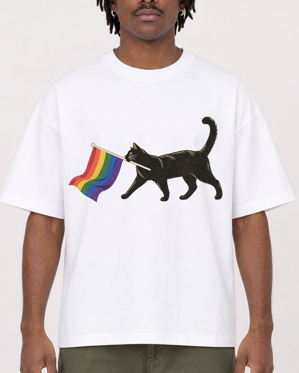 Mockup Boxy Heavyweight Tee White male close-up 04