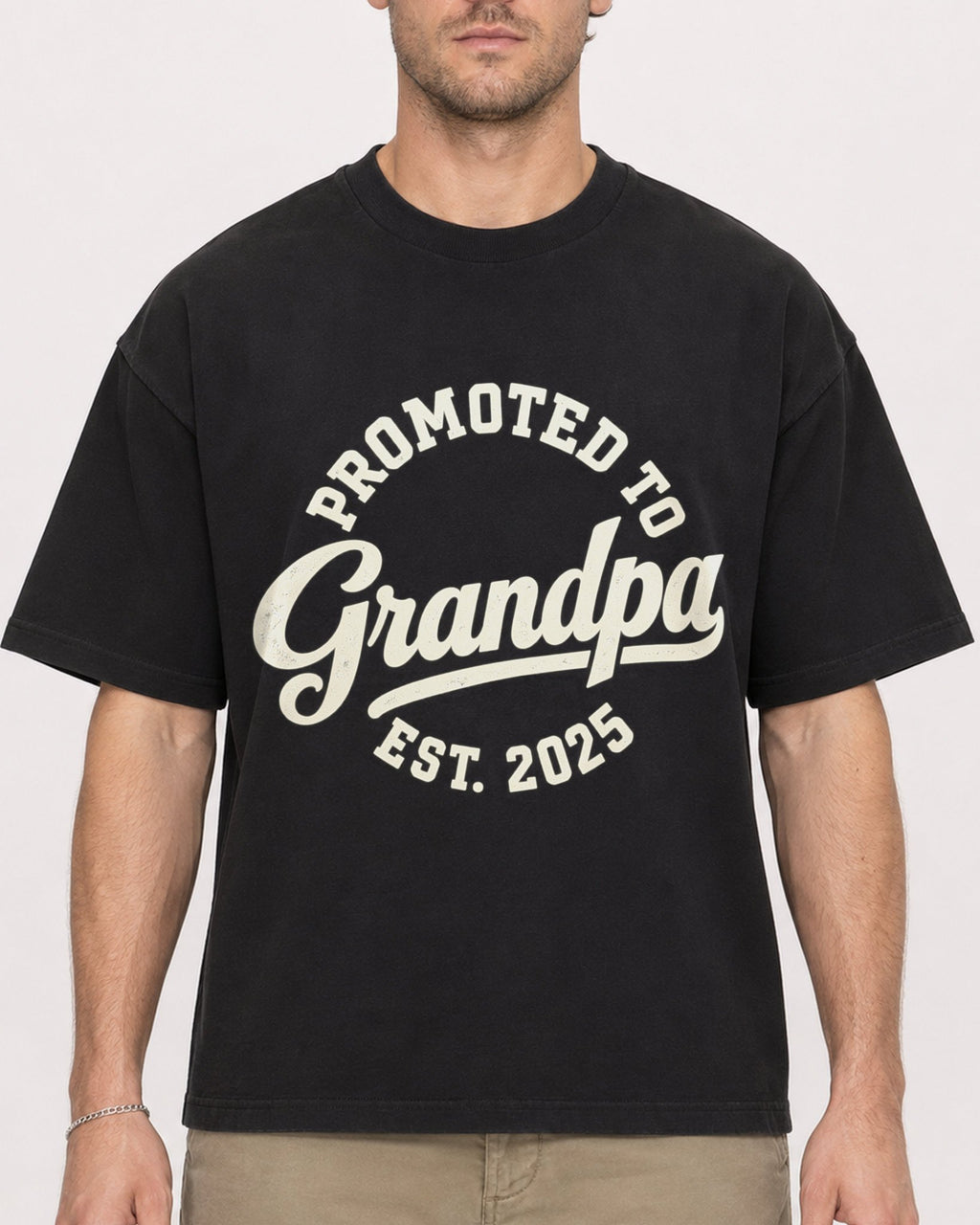 Mockup Boxy Heavyweight Tee Black male close-up 08