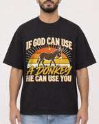 Mockup Boxy Heavyweight Tee Black male close-up 37
