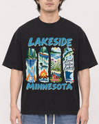 Mockup Boxy Heavyweight Tee Black male close-up 03