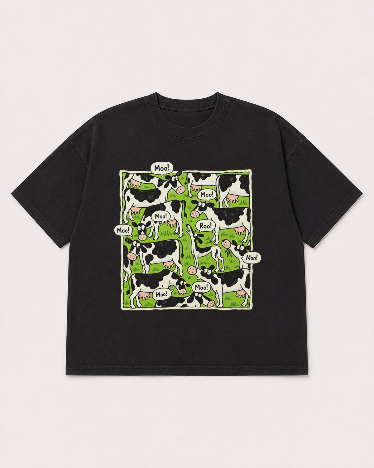 Mockup Boxy Heavyweight Tee Black product