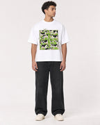 Mockup Boxy Heavyweight Tee White male full-body 10