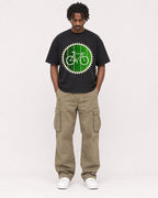 Mockup Boxy Heavyweight Tee Black male full-body 04