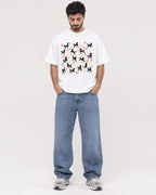 Mockup Boxy Heavyweight Tee White male full-body 07
