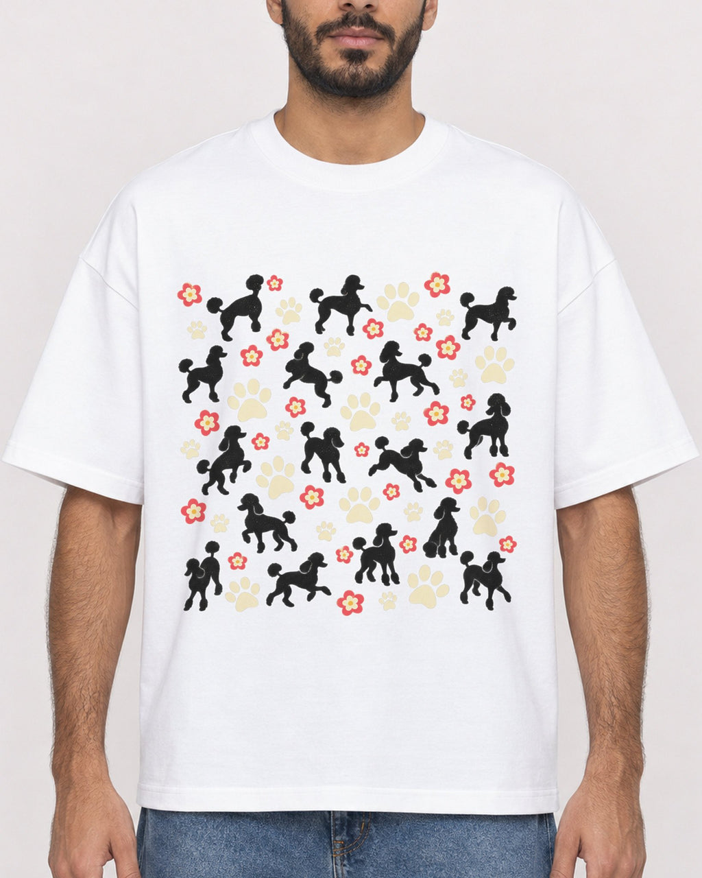 Mockup Boxy Heavyweight Tee White male close-up 07