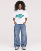 Mockup Boxy Heavyweight Tee White female full-body 05