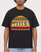 Mockup Boxy Heavyweight Tee Black male close-up 45