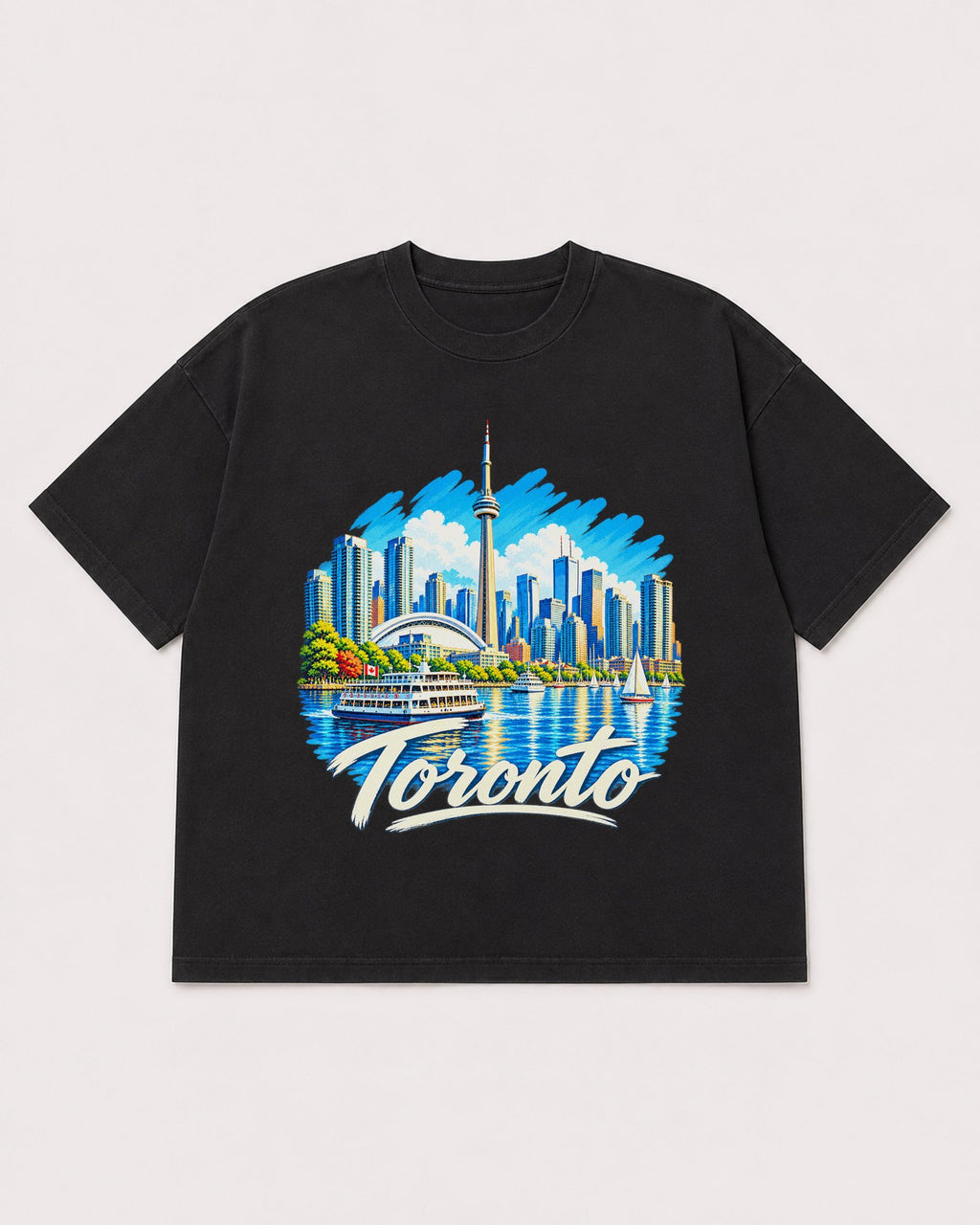 Mockup Boxy Heavyweight Tee Black product