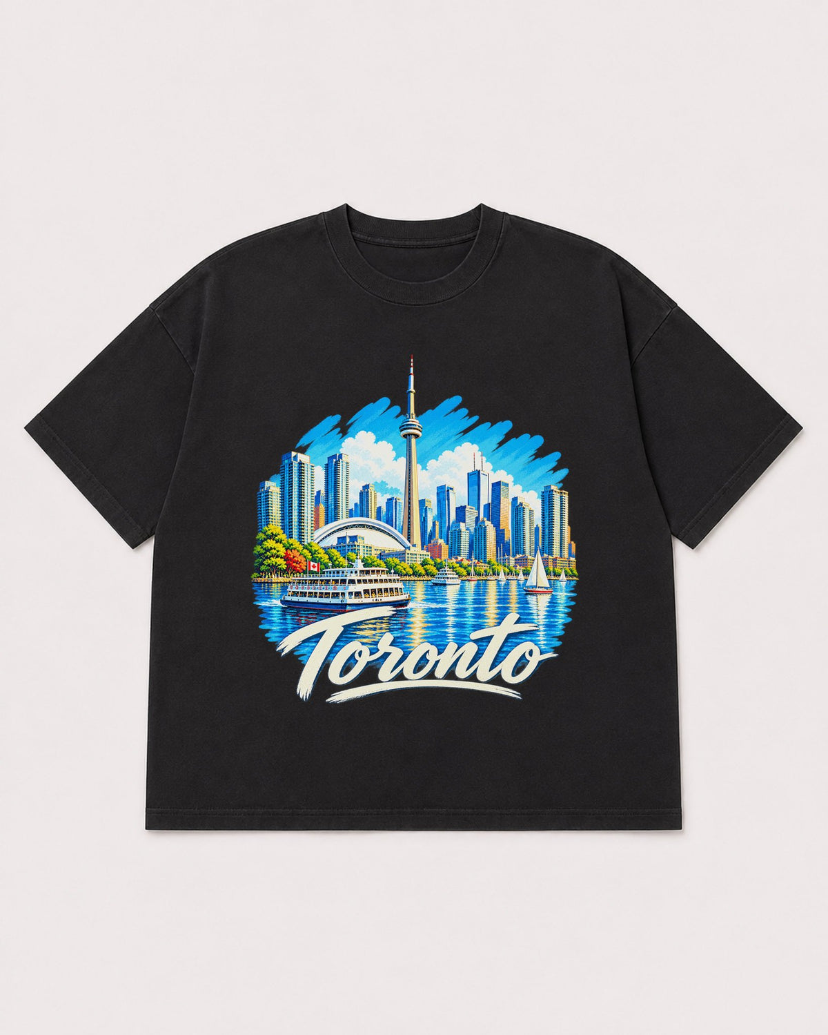 Mockup Boxy Heavyweight Tee Black product