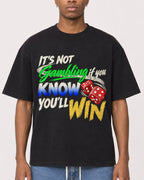 Mockup Boxy Heavyweight Tee Black male close-up 35