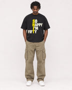 Mockup Boxy Heavyweight Tee Black male full-body 04