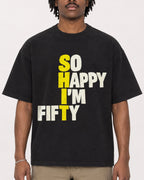 Mockup Boxy Heavyweight Tee Black male close-up 04