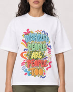 Mockup Boxy Heavyweight Tee White female close-up 07