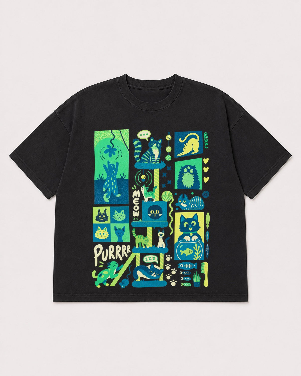 Mockup Boxy Heavyweight Tee Black product
