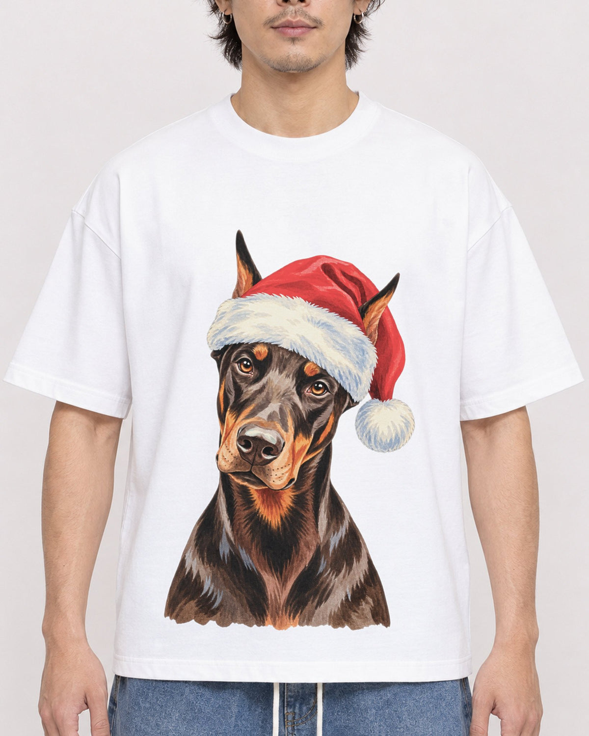 Mockup Boxy Heavyweight Tee White male close-up 03