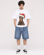 Mockup Boxy Heavyweight Tee White male full-body 03