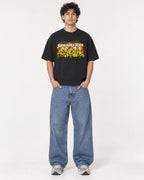 Mockup Boxy Heavyweight Tee Black male full-body 26