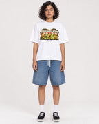 Mockup Boxy Heavyweight Tee White female full-body 26
