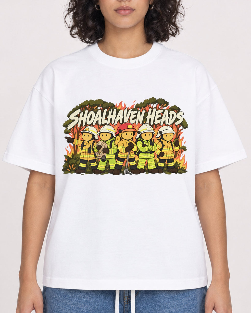 Mockup Boxy Heavyweight Tee White female close-up 26