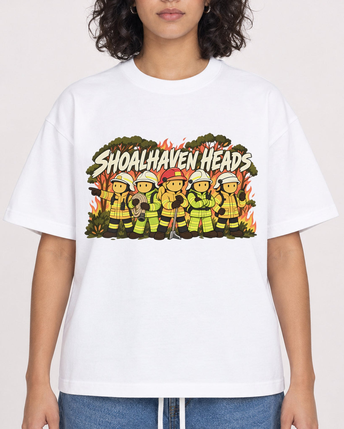 Mockup Boxy Heavyweight Tee White female close-up 26